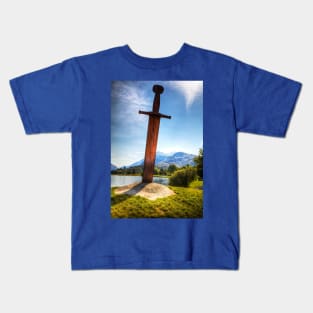 Blade of the Giants, Llanberis, Wales Kids T-Shirt